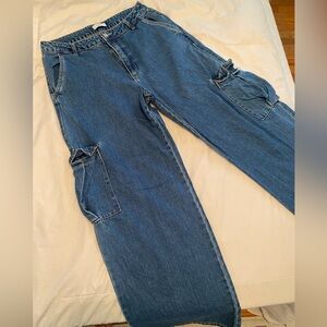 Women’s Blue Cargo Jeans
